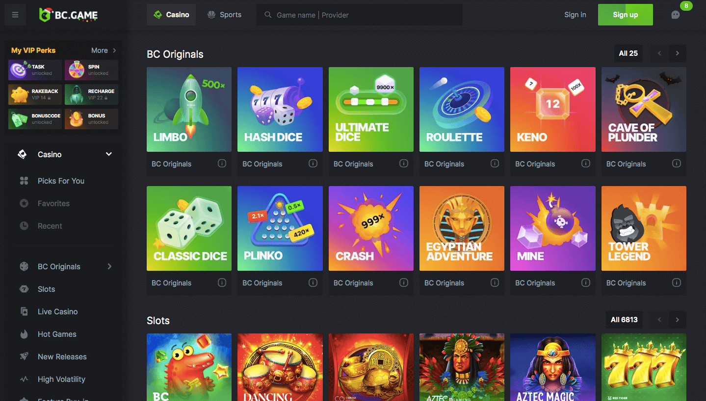 BC Video Game Website without Filters, BC Game Address bc.gameRegister