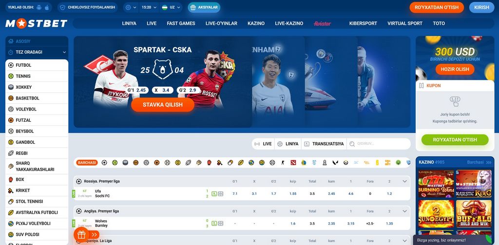 Mostbet KG Кыргызстандагы спорттук мелдештер жана казино сайты